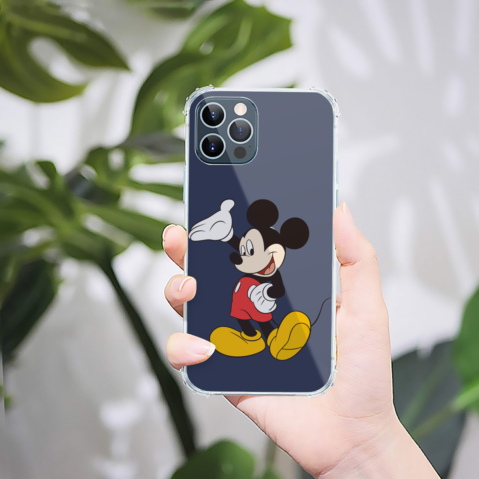 （画像用） ミッキーマウス Mickey Mouse 【iPhone 12シリーズ対応】透明スマホケース（クリアソフトケース）